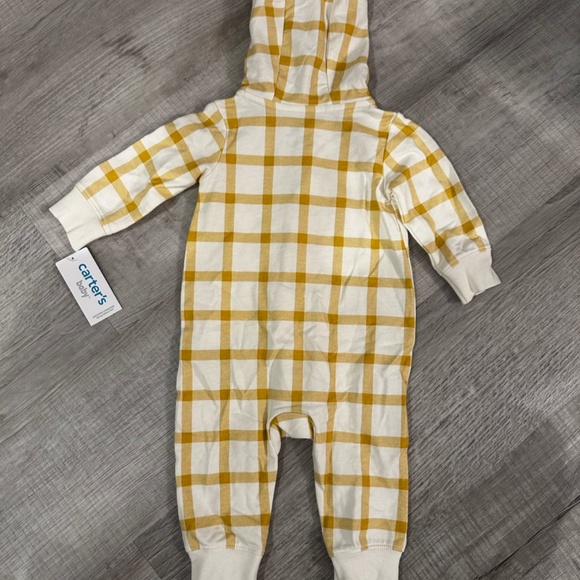 NWT Carter's Baby long sleeve Onesie - 6m - Mustard yellow-white with heart - Picture 5 of 7